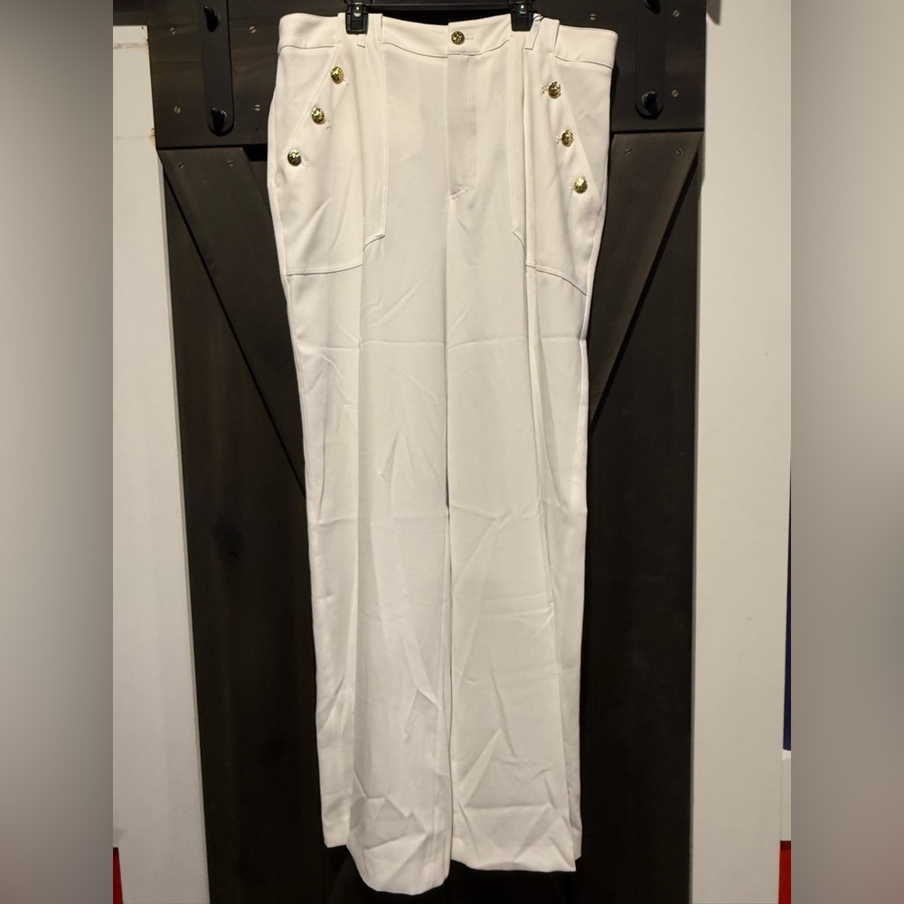 Zara BUTTONED HIGH-WAISTED PANTS